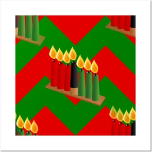 chevron kwanzaa Posters and Art